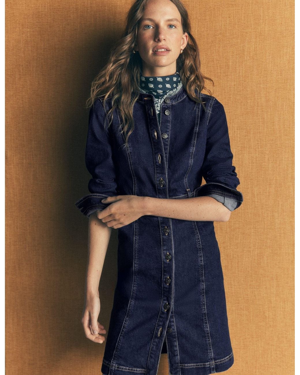 Boden Blue Zara Denim Short Dress