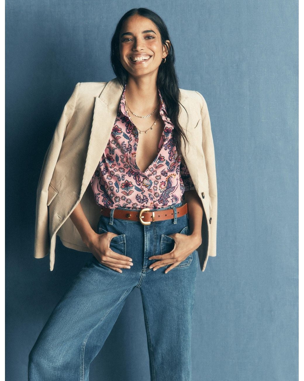 Boden Blue The New Sienna Cotton Shirt