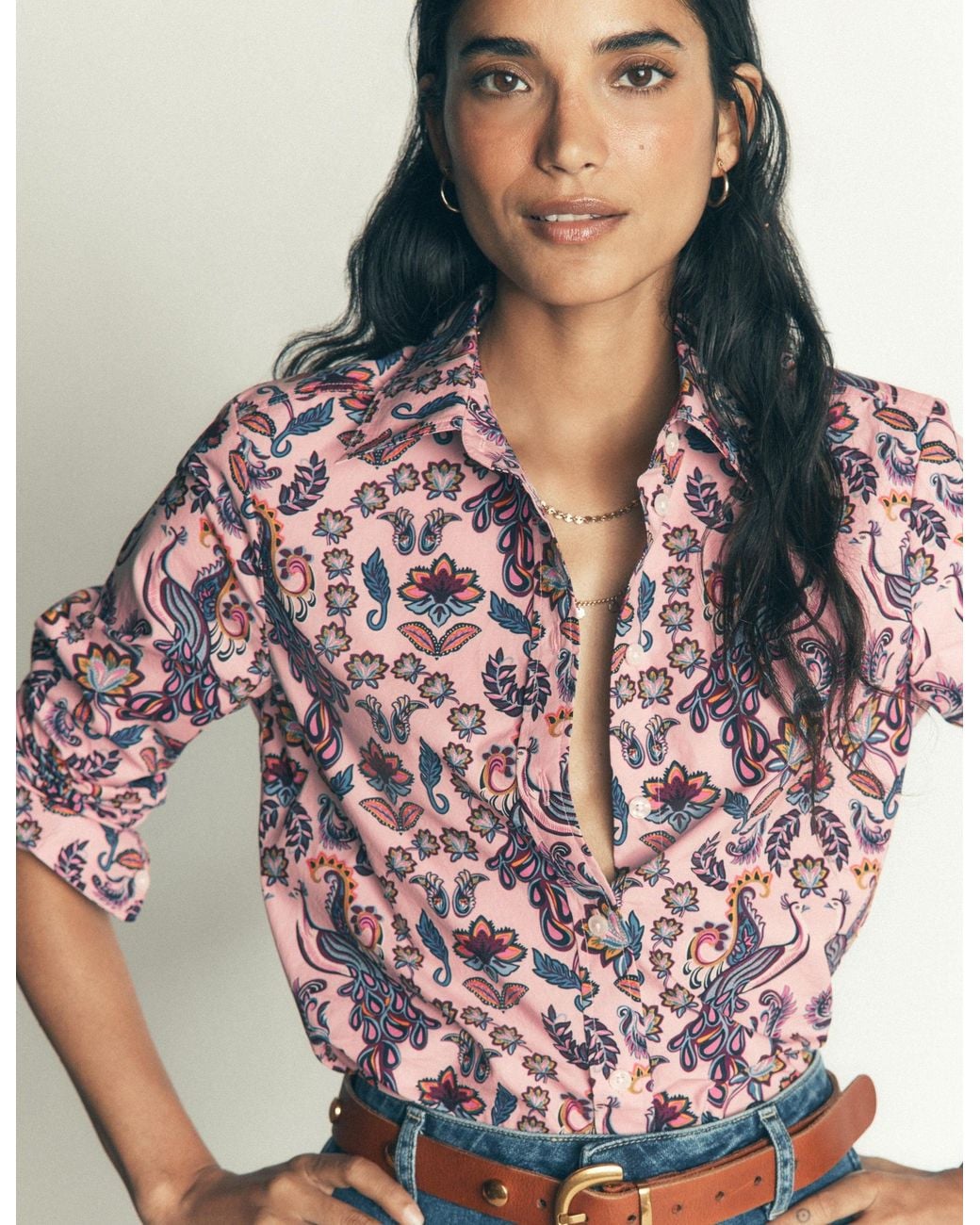 Boden Blue The New Sienna Cotton Shirt