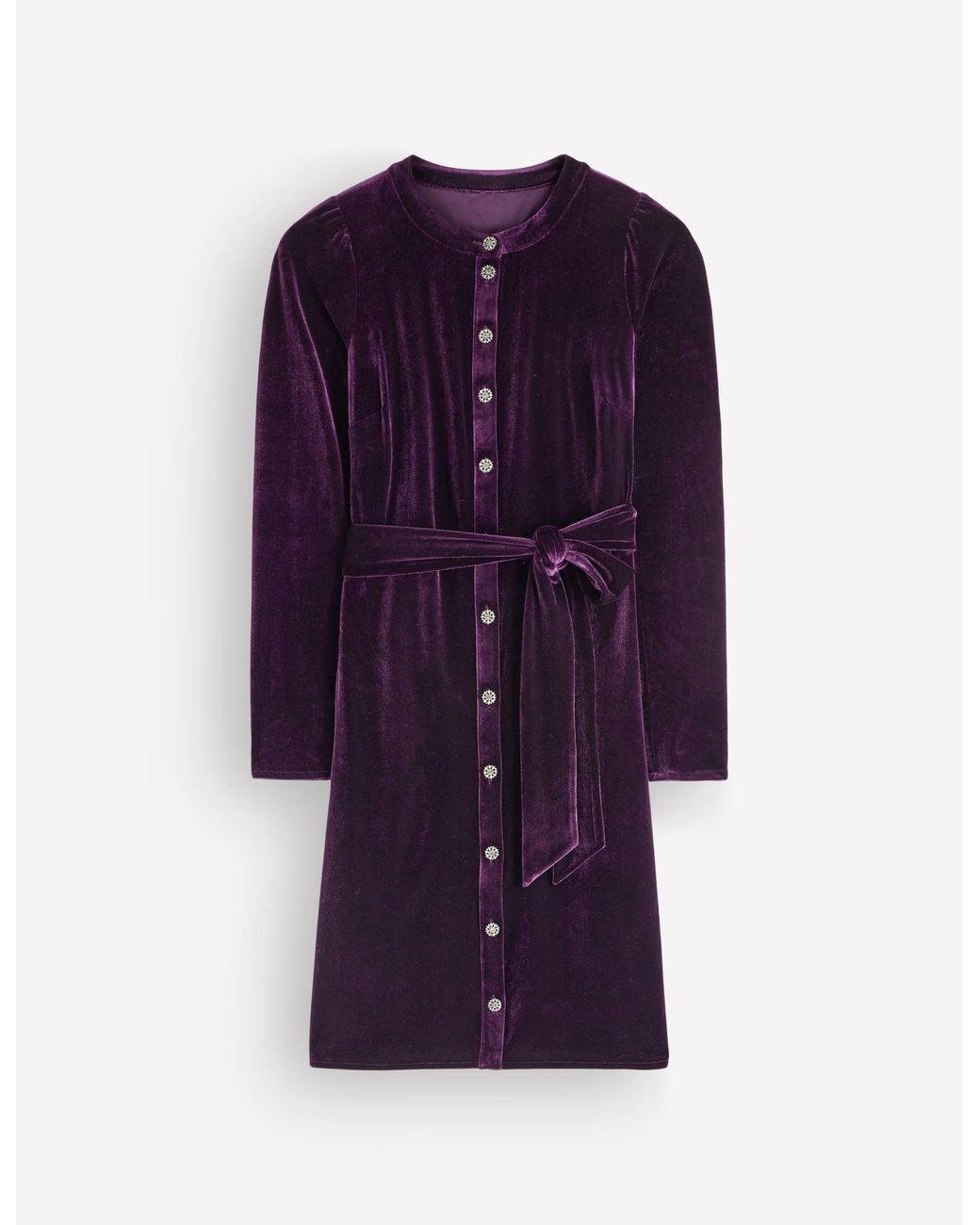 Boden Purple Honor Short Velvet Dress