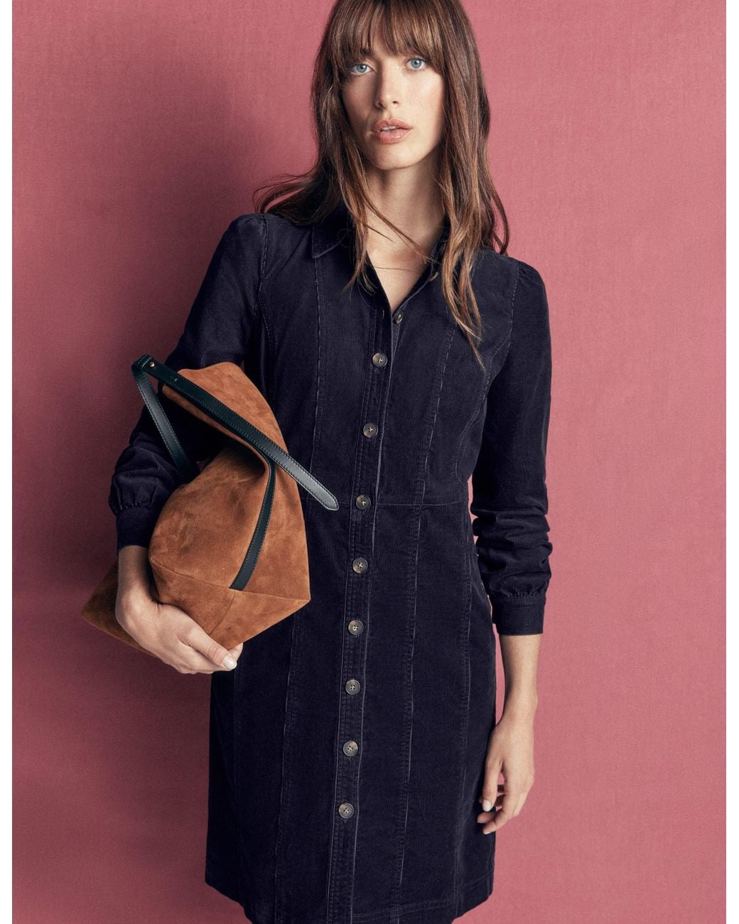 Boden Blue Rhoda Cord Short Dress