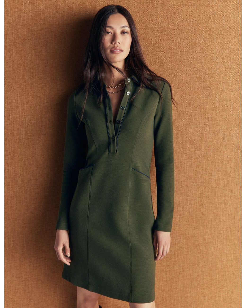 Boden Green Catrin Shift Ottoman Dress