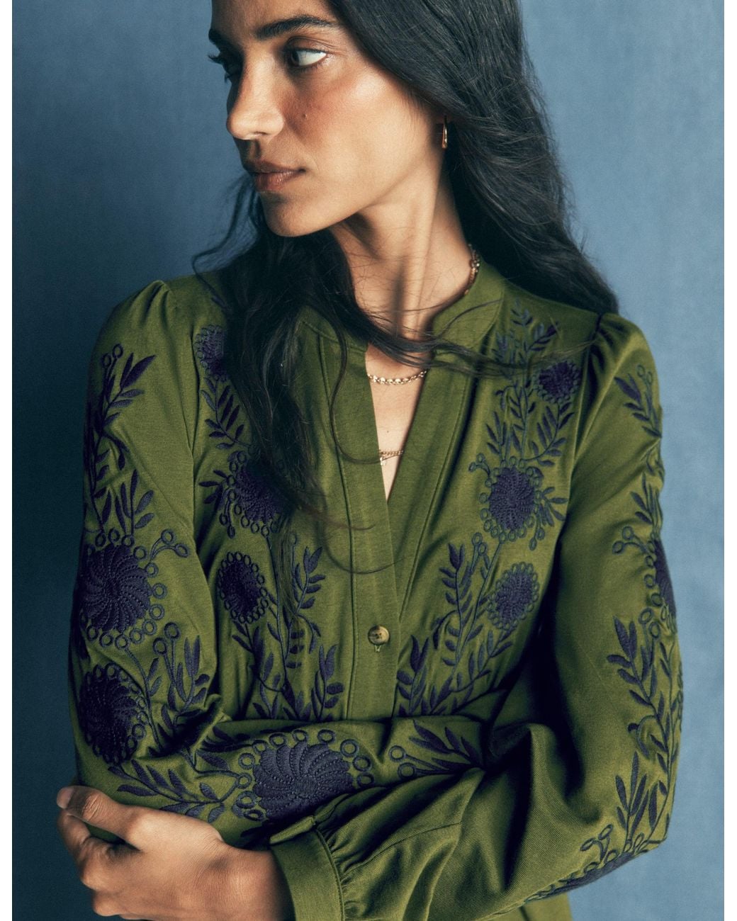 Boden Green Juliet Jersey Midi Dress