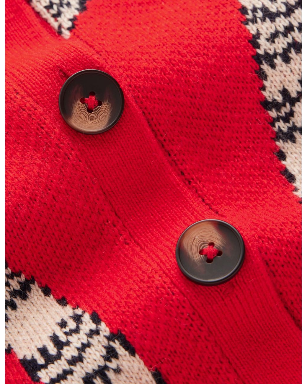 Boden Red Jemma Jacquard Knit Cardigan