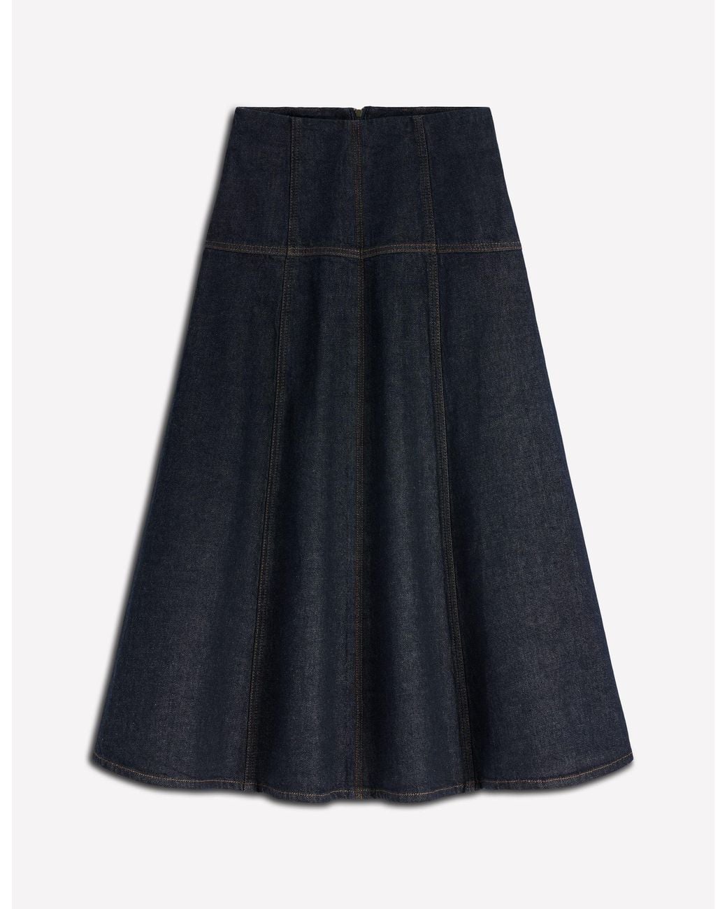 Boden Blue Panelled Detail Denim Skirt