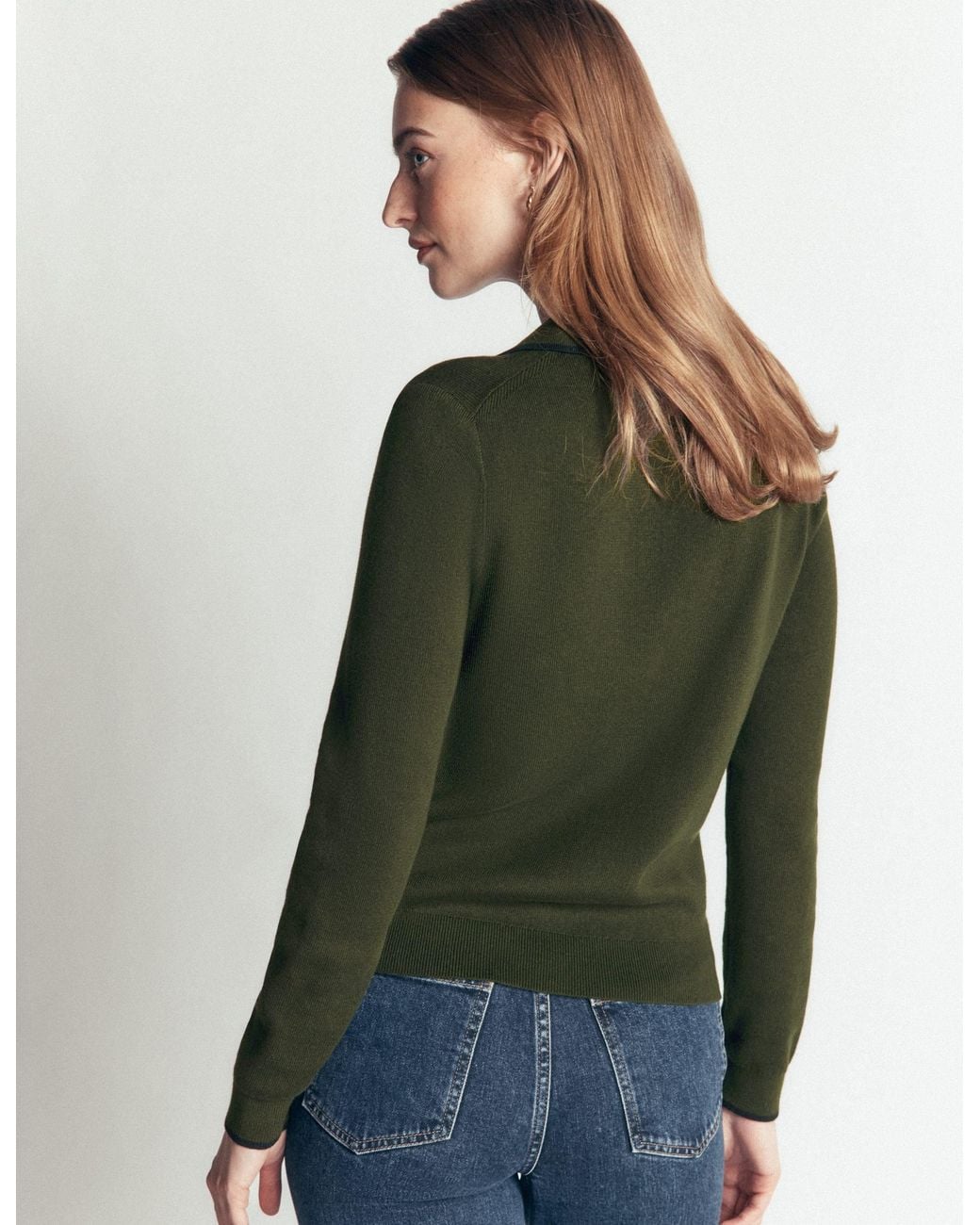 Boden Green Liz Henley Jumper