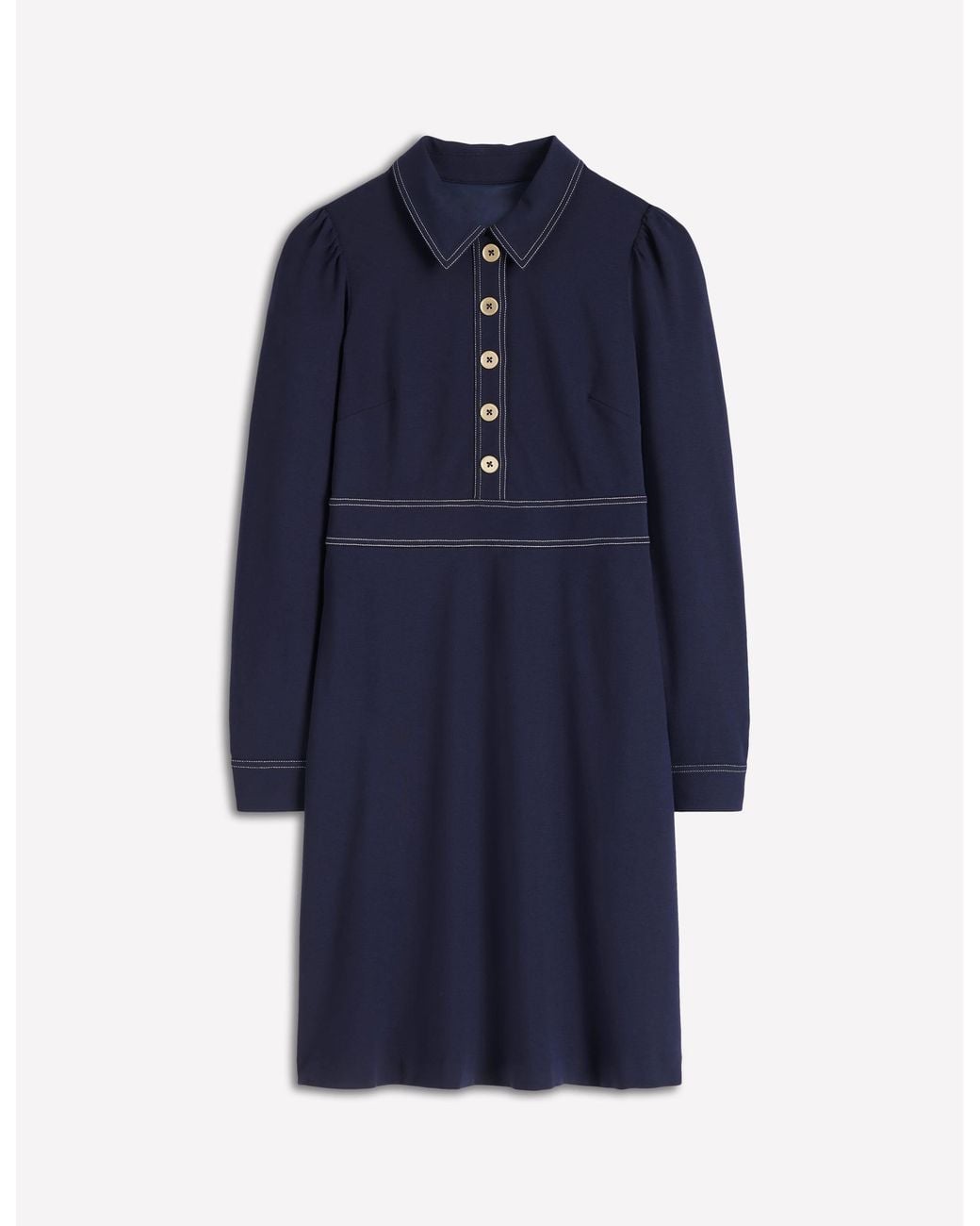 Boden Blue Nicolette Long Sleeve Dress