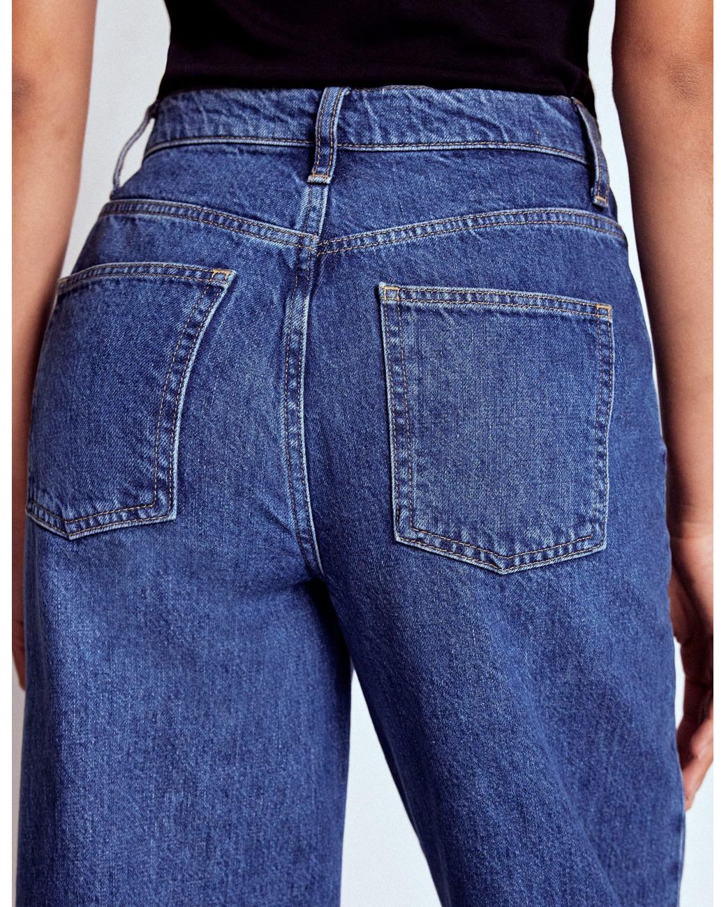 Boden Blue Barrel Leg Jeans