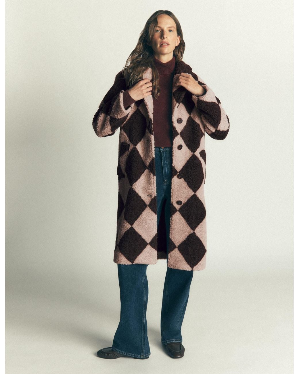 Boden Gray Cotswold Borg Coat