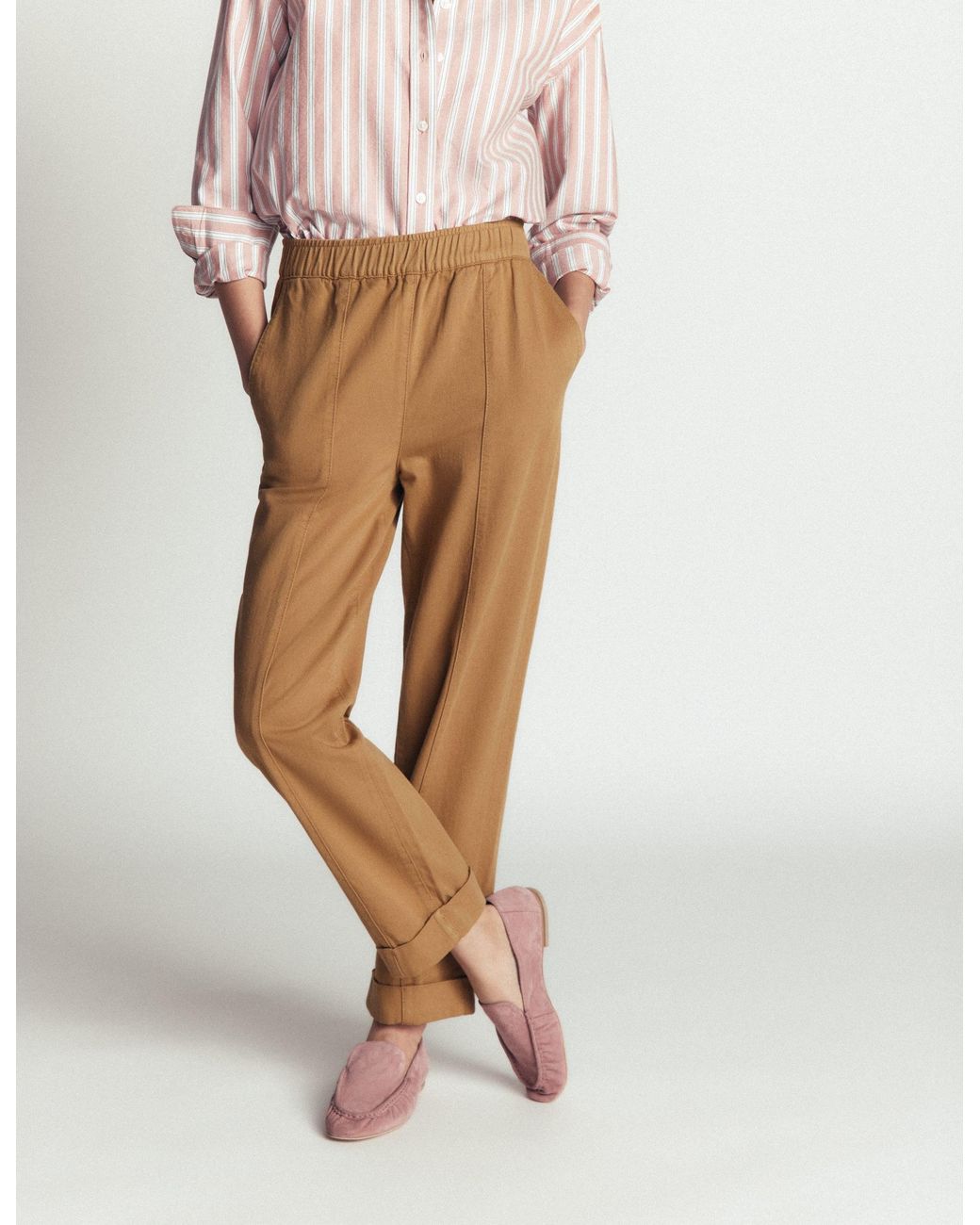 Boden Multicolor Mid Rise Straight Leg Trousers