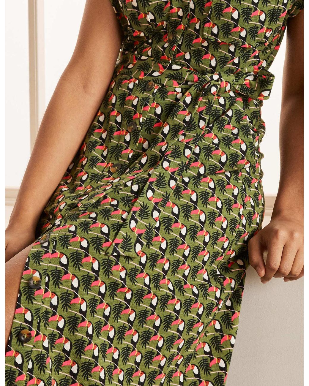 Boden Thomasina Jersey Shirt Dress Pea, Toucan Tile in Green | Lyst UK Boden Thomasina Jersey Shirt Dress Pea, Toucan Tile in Green | Lyst UK