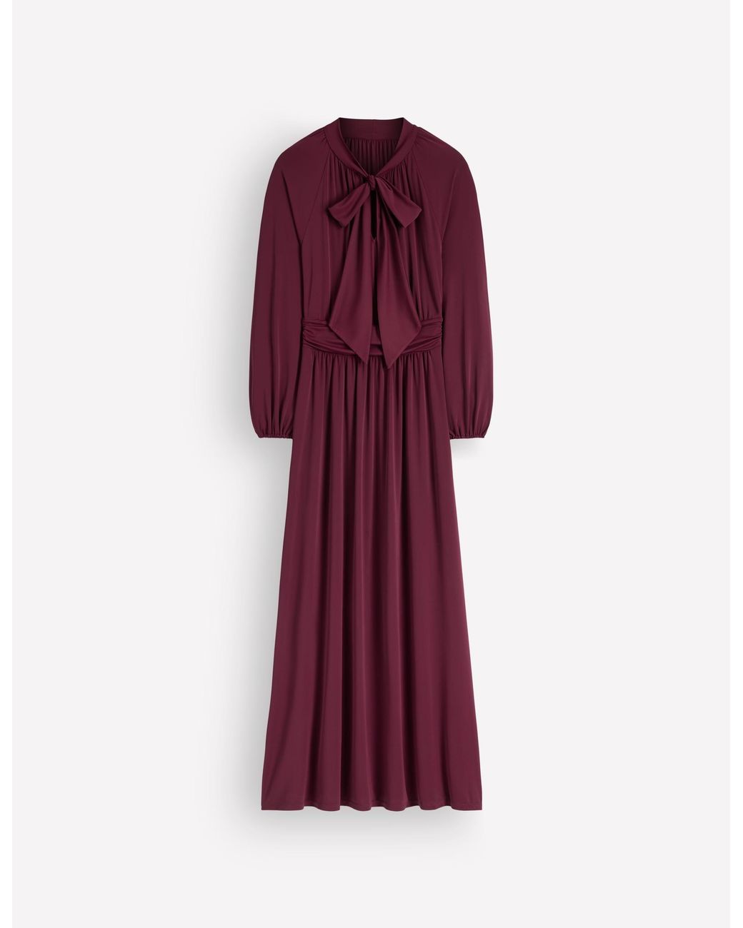 Boden Red Pussybow Jersey Maxi Dress