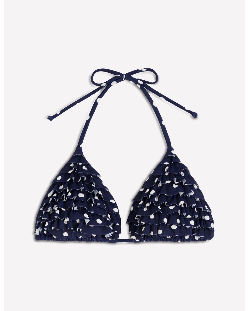 Boden Blue Ruffle Bikini Top