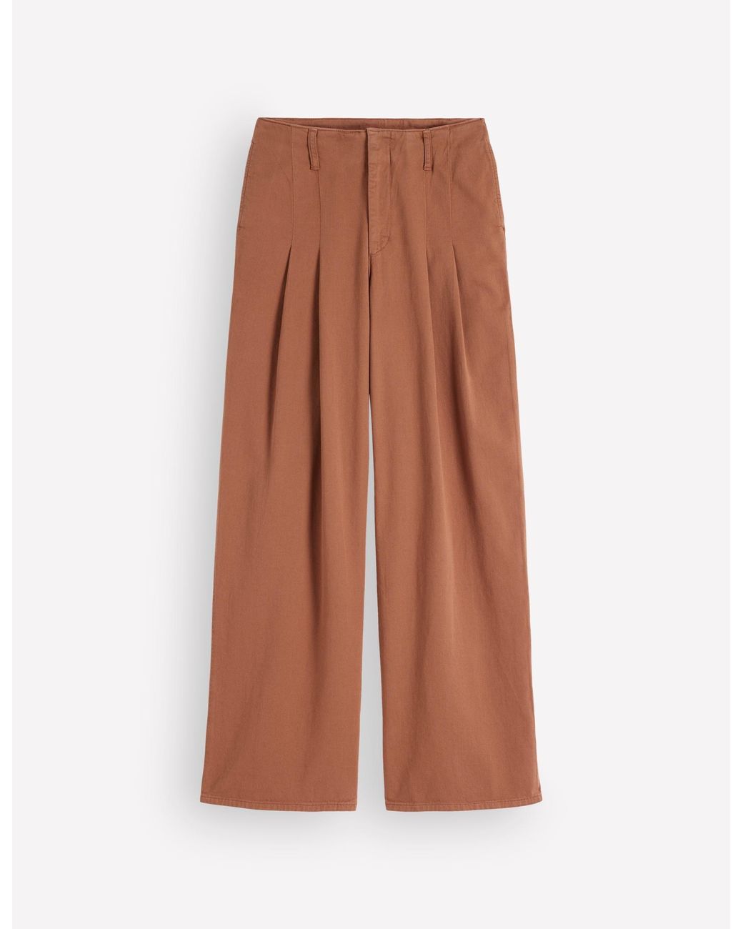 Boden White Mayfair Pleat Detail Trousers