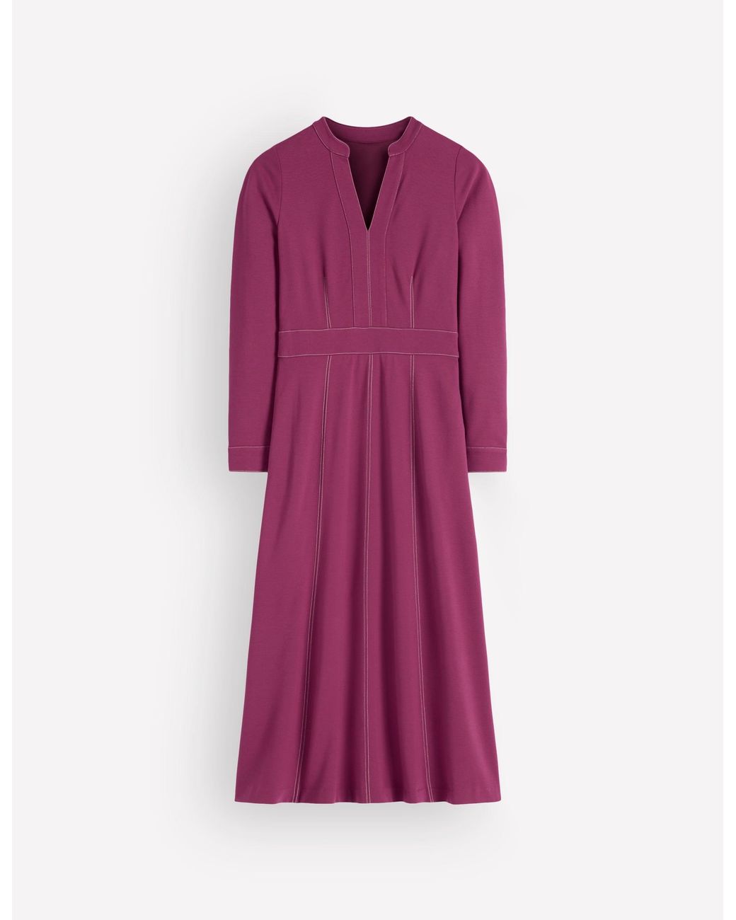Boden Purple Alex Ponte Contrast Midi Dress
