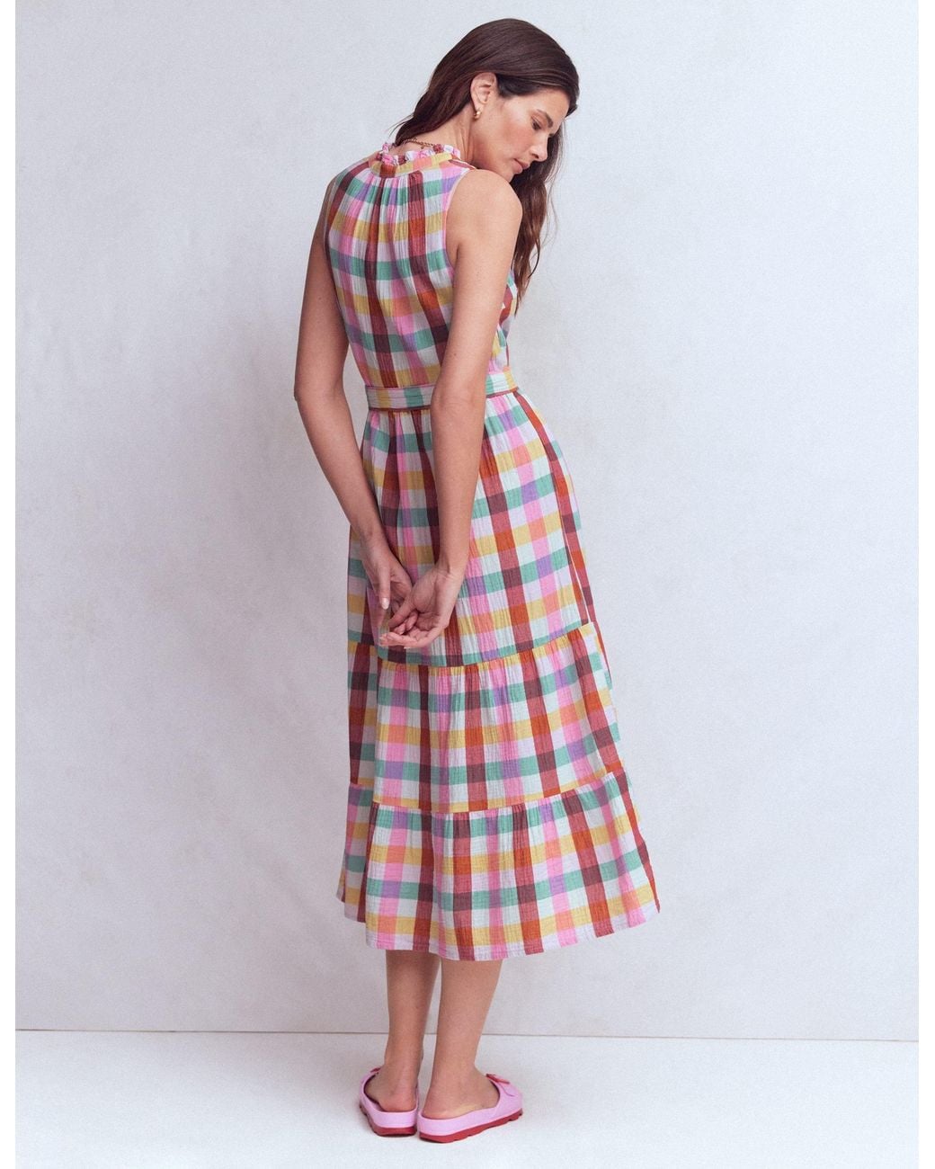 Boden Multicolor Viv Double Cloth Maxi Dress