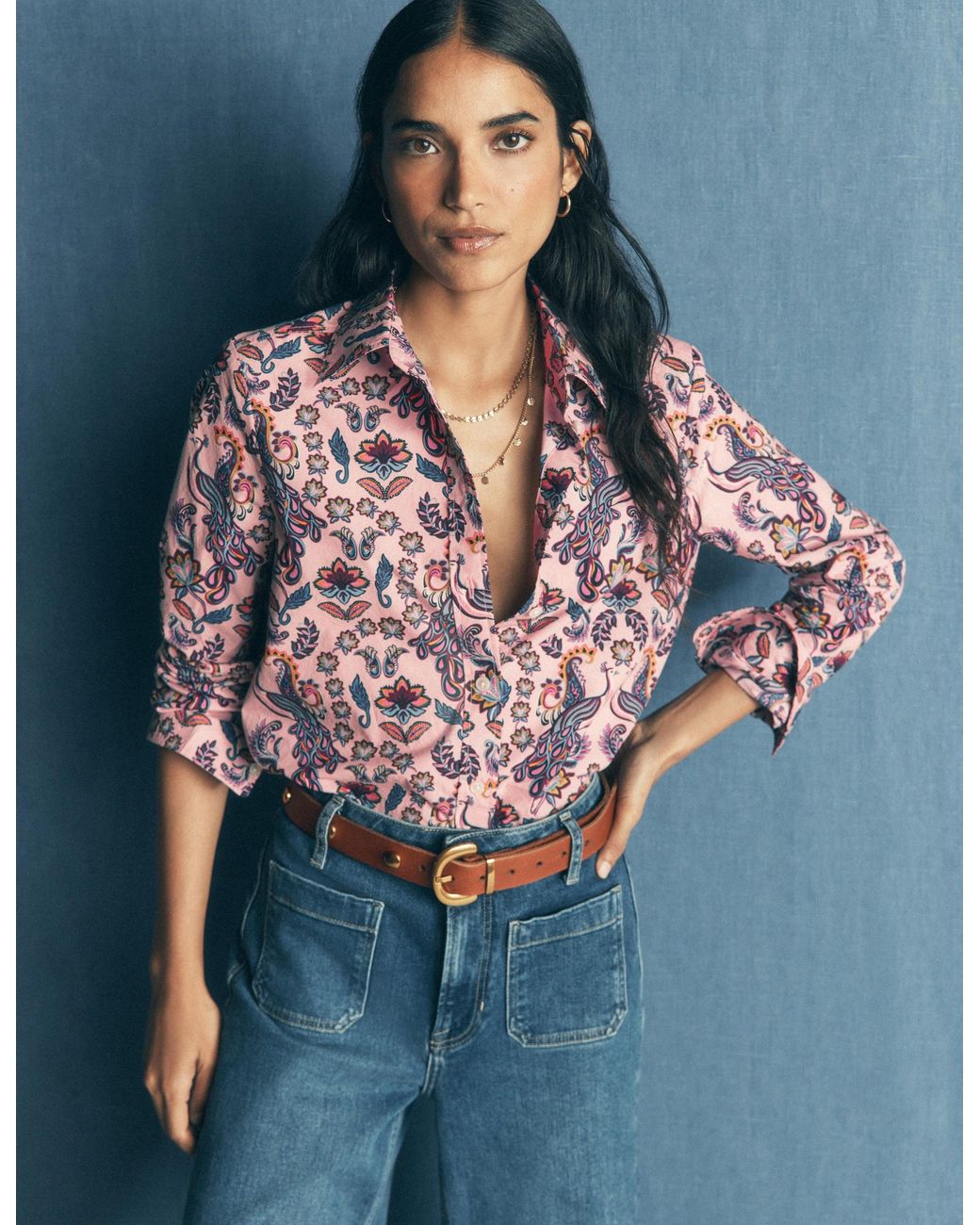 Boden Blue The New Sienna Cotton Shirt