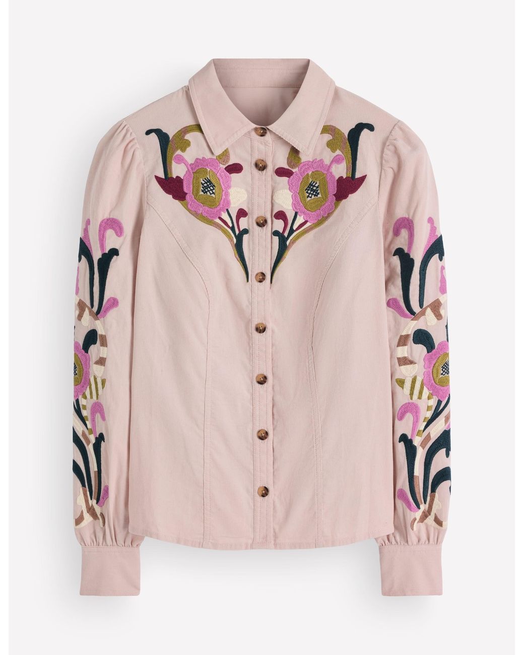 Boden Pink Sky Cord Shirt