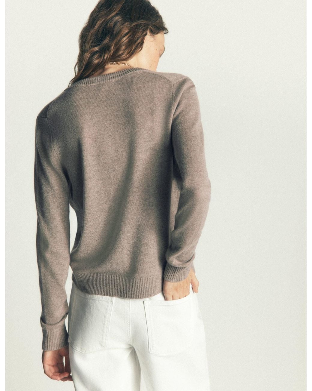 Boden Gray Elsie Cashmere Crew Cardigan
