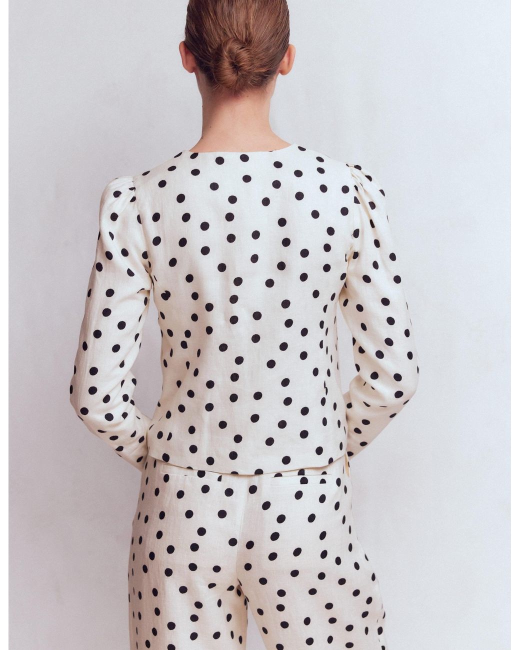 Boden White Salisbury Puff Sleeve Jacket