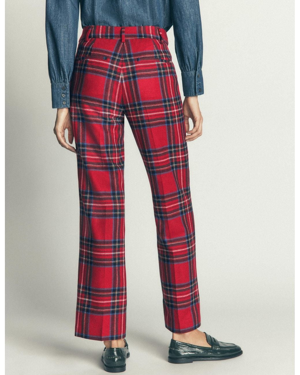 Boden Blue Canonbury Wool Blend Trousers
