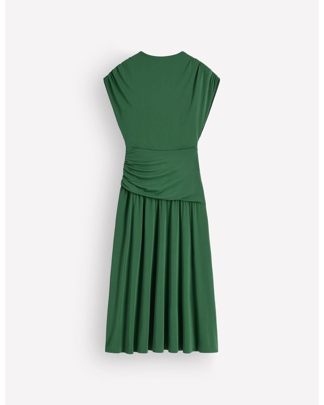 Boden Green Drape Jersey Crepe Maxi Dress
