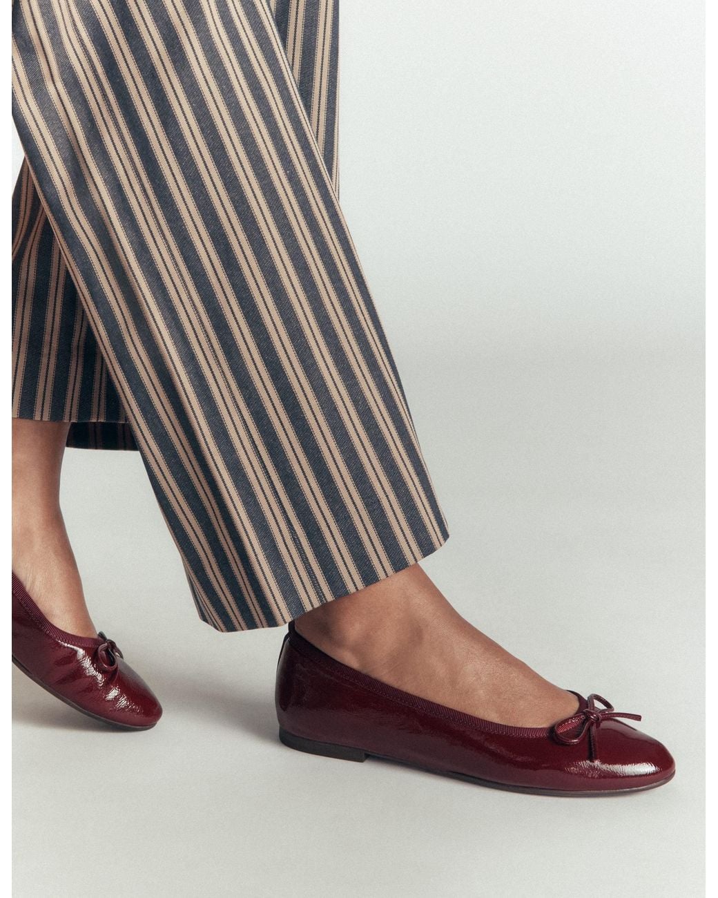 Boden Red Patti Round Toe Ballet Flats