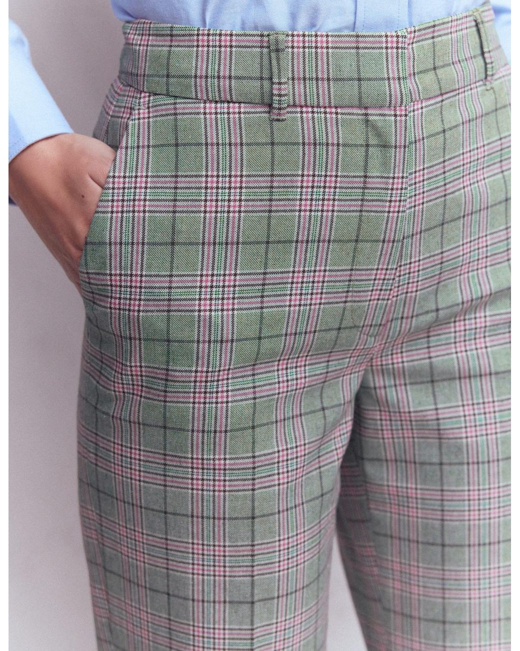 Boden Blue Canonbury Tailored Trousers- And Check