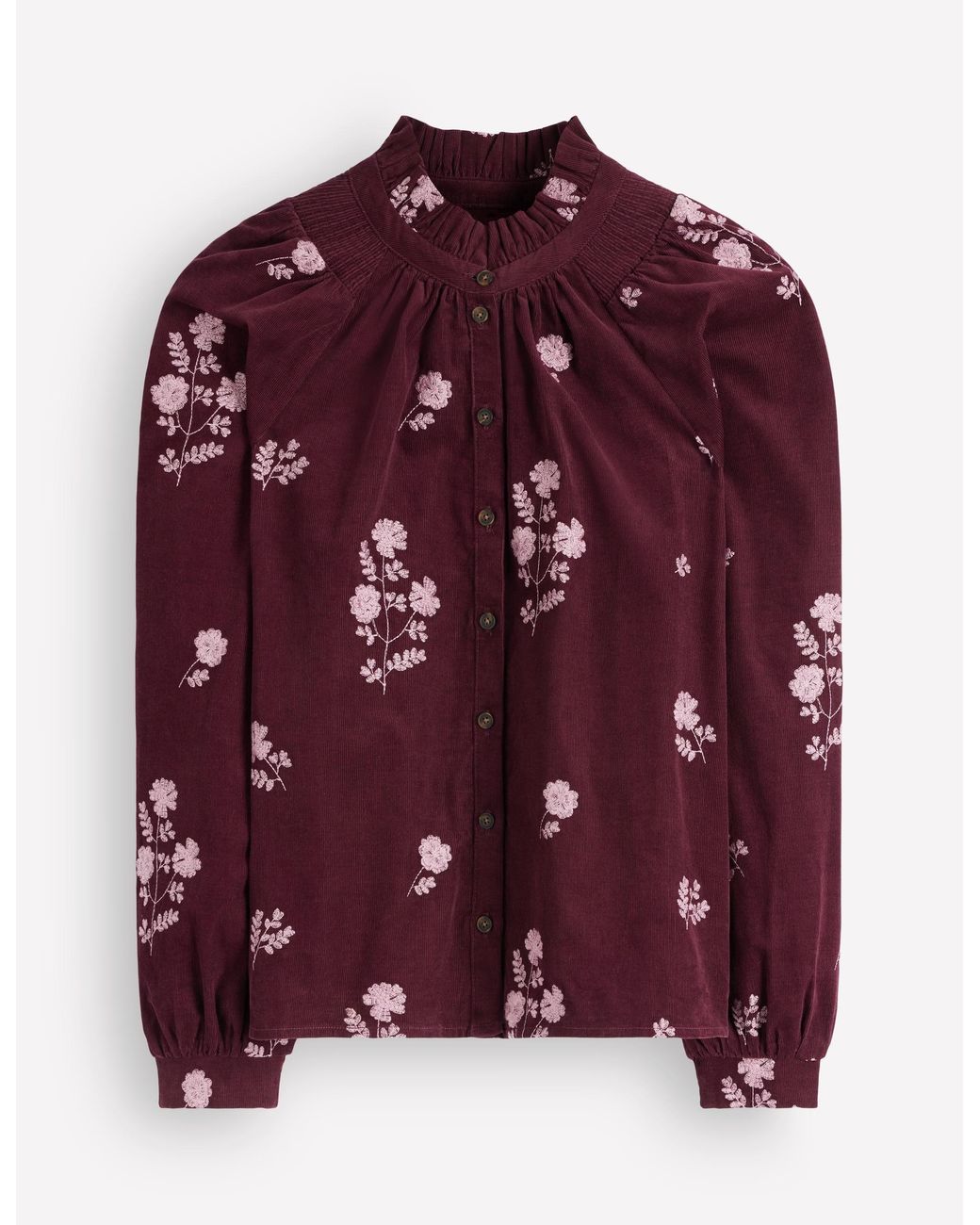 Boden Blue Erica Frill Cord Top