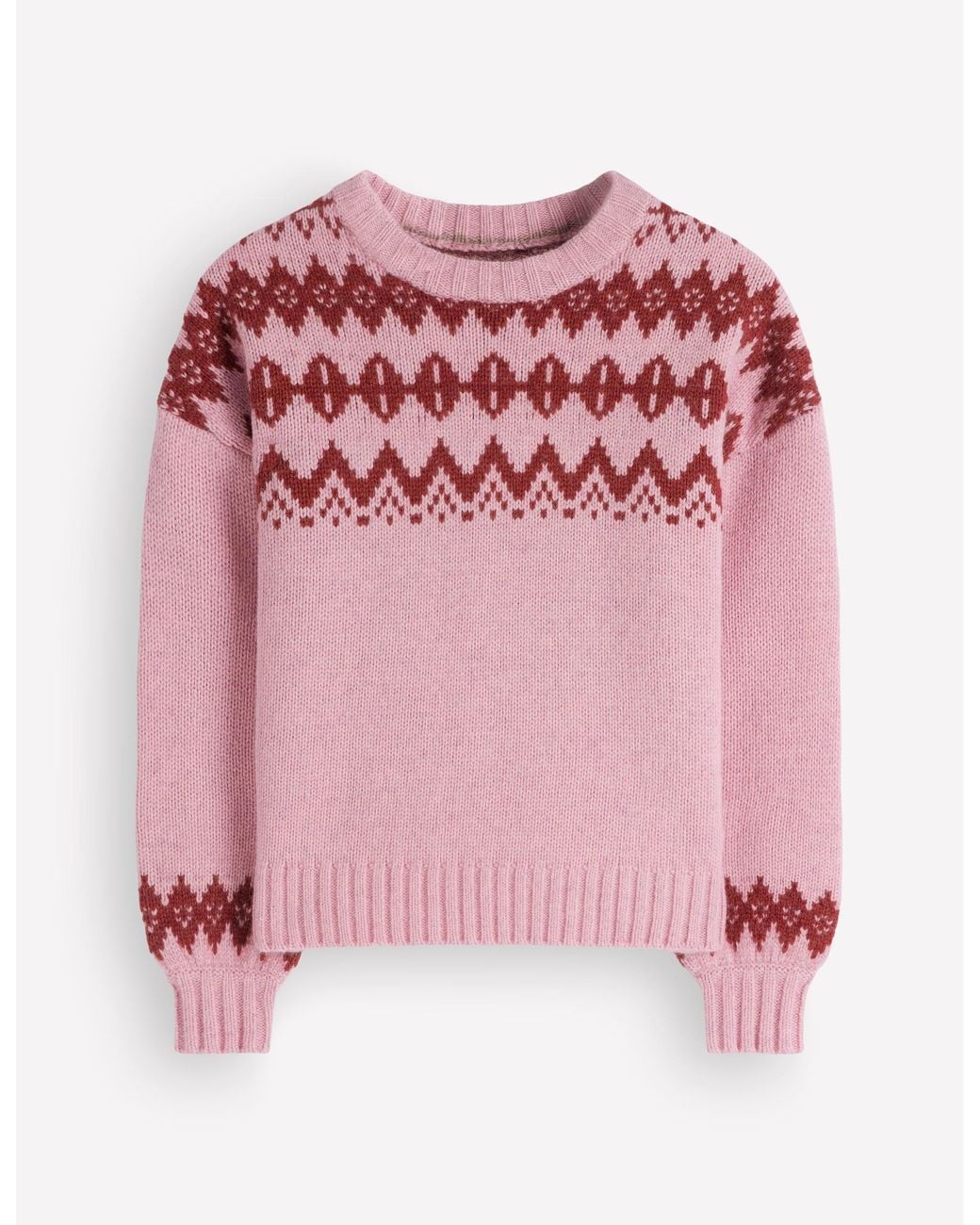 Boden Blue Chunky Fair Isle Jumper