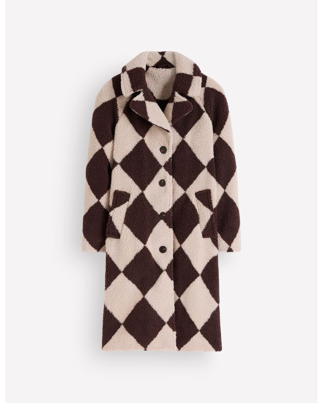 Boden Gray Cotswold Borg Coat