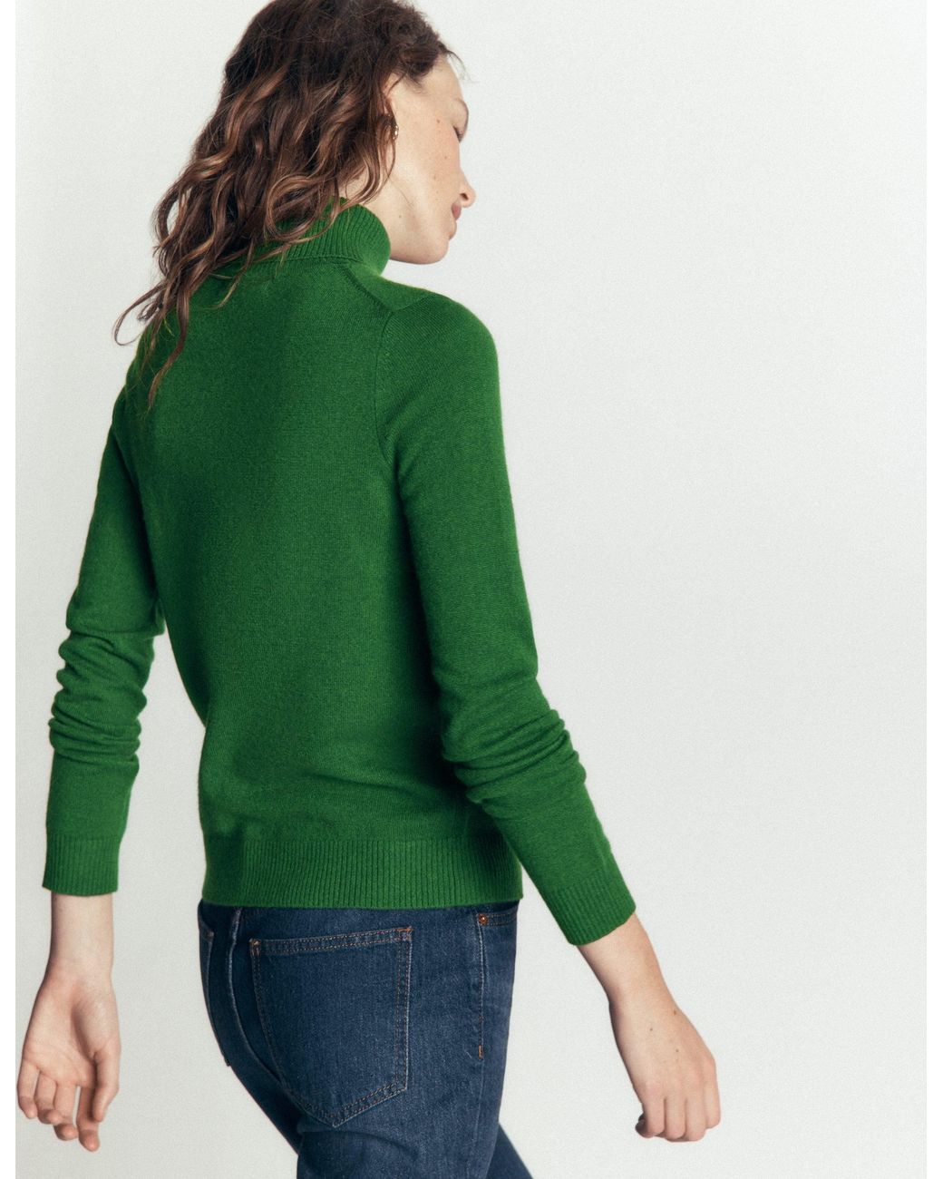 Boden Green Elsie Cashmere Roll Neck