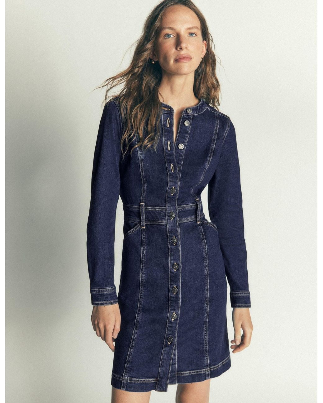 Boden Blue Zara Denim Short Dress