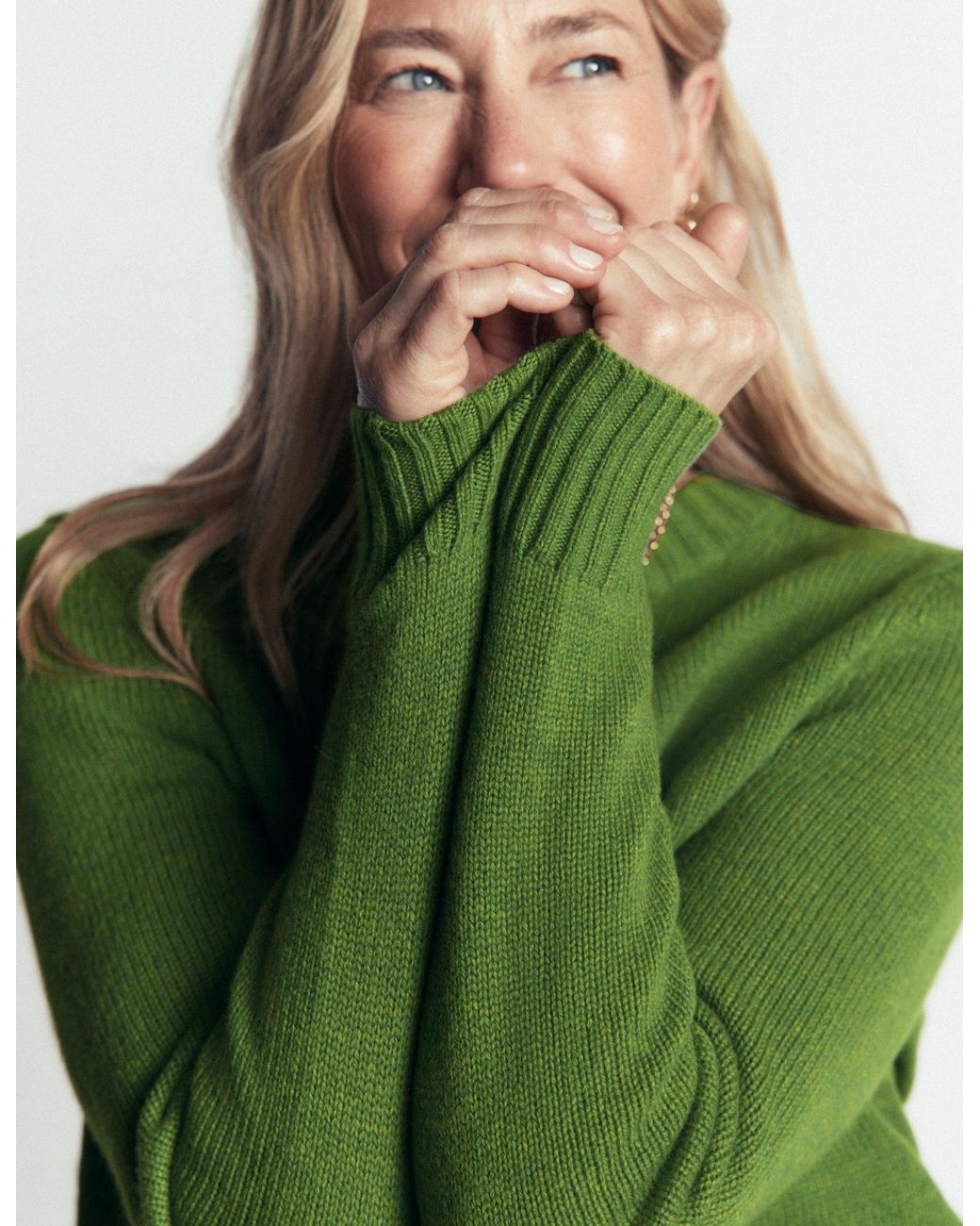 Boden Green Marta Merino Wool Crew Sweater