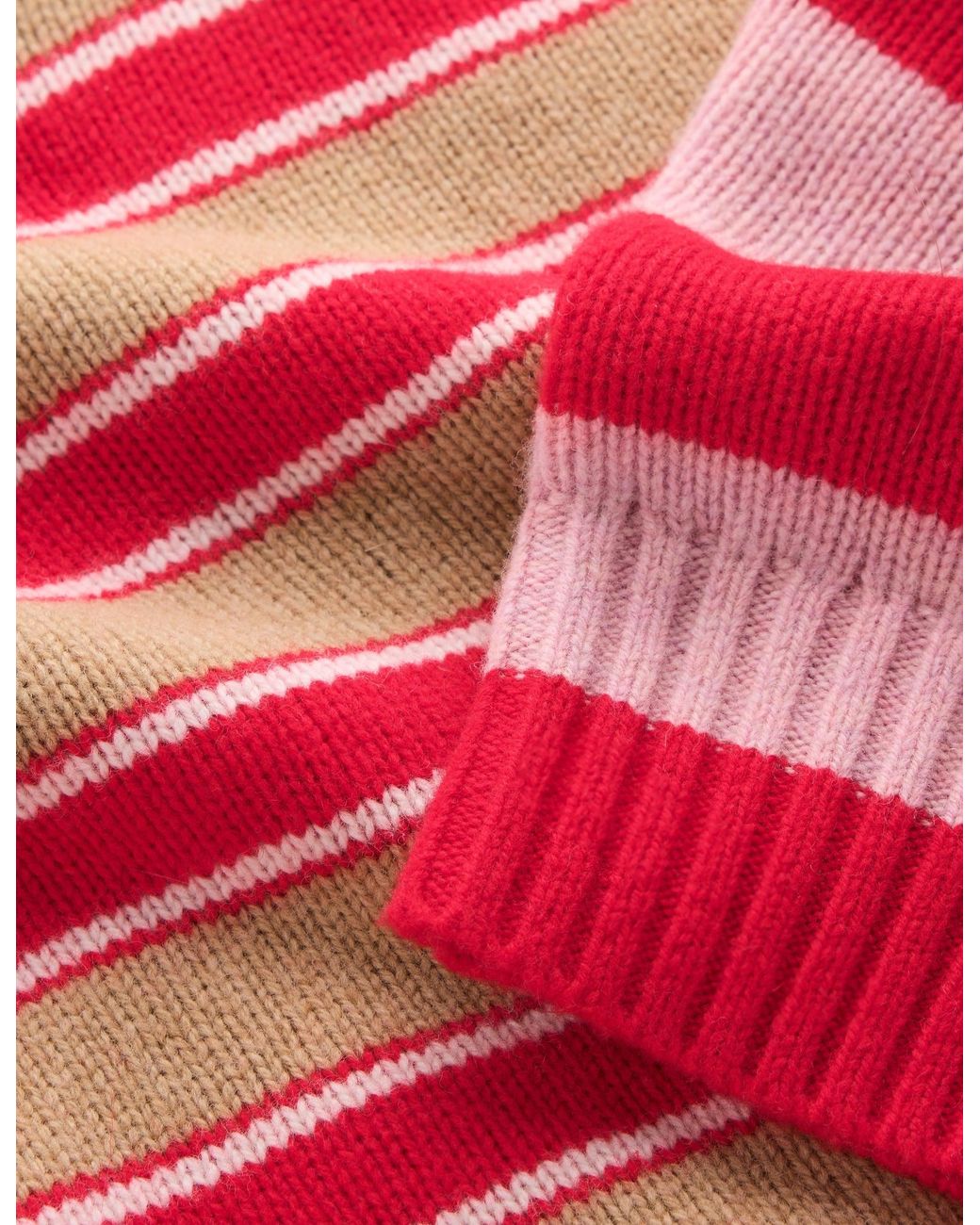 Boden Red Marta Merino Wool Crew Jumper