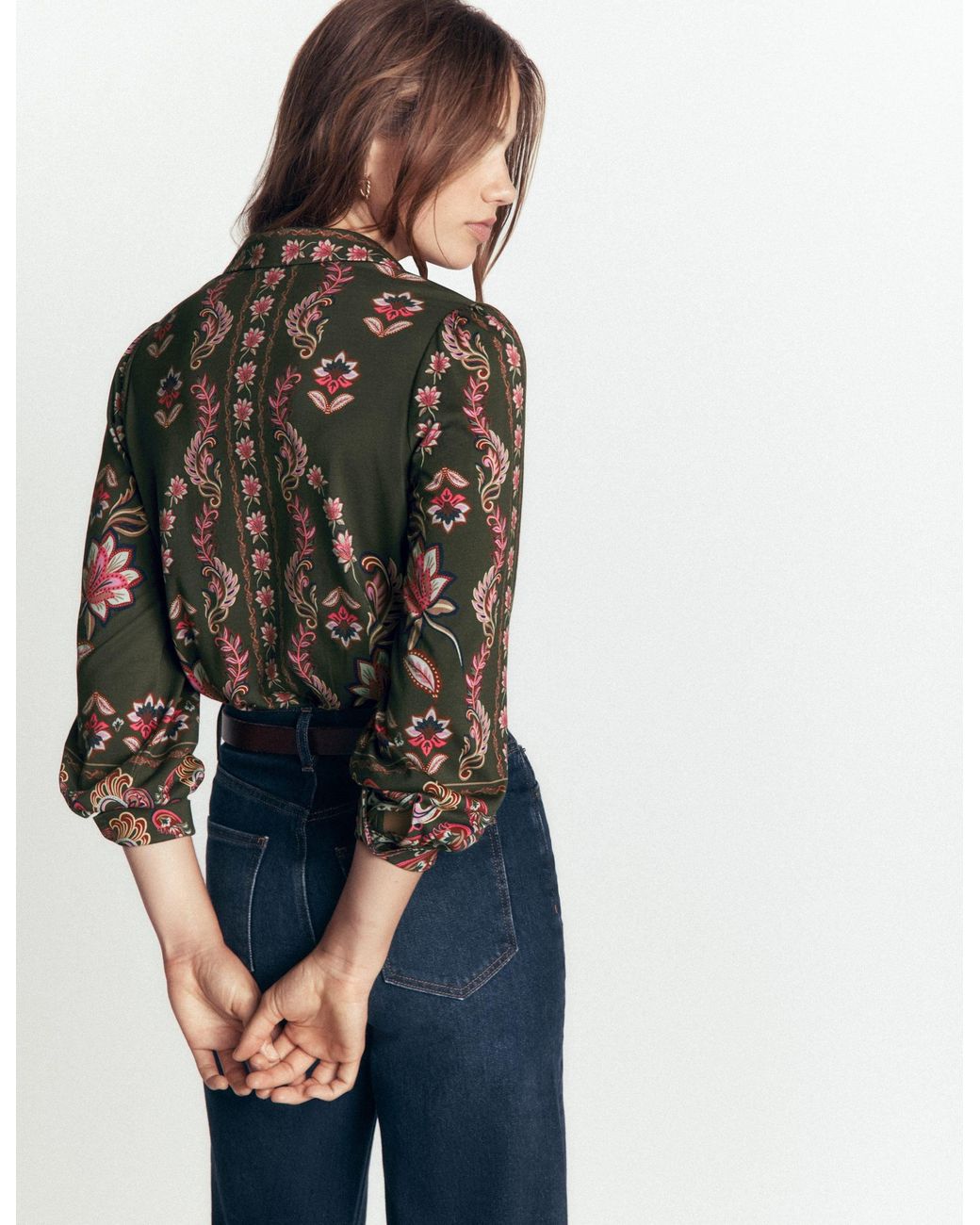 Boden Black Collared Jersey Shirt