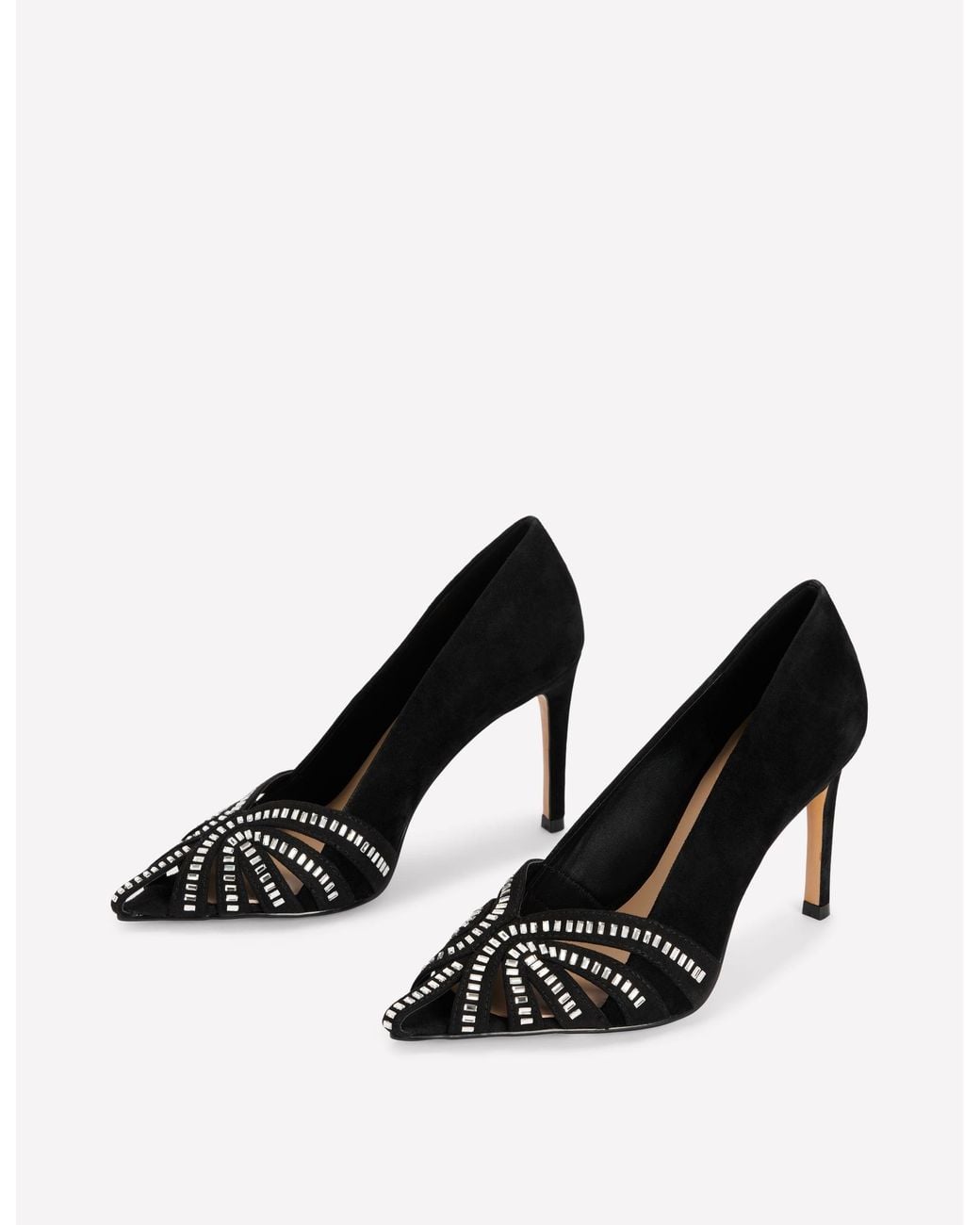 Boden Black Caged Court Shoes