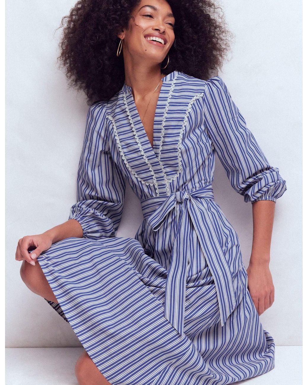 boden wrap dress Florence Linen Blend - Blue, Enchanting Bouquet A jersey maxi dress is your secret weapon for looking put together but feeling comfortable Boden Ophelia Mix Print Long