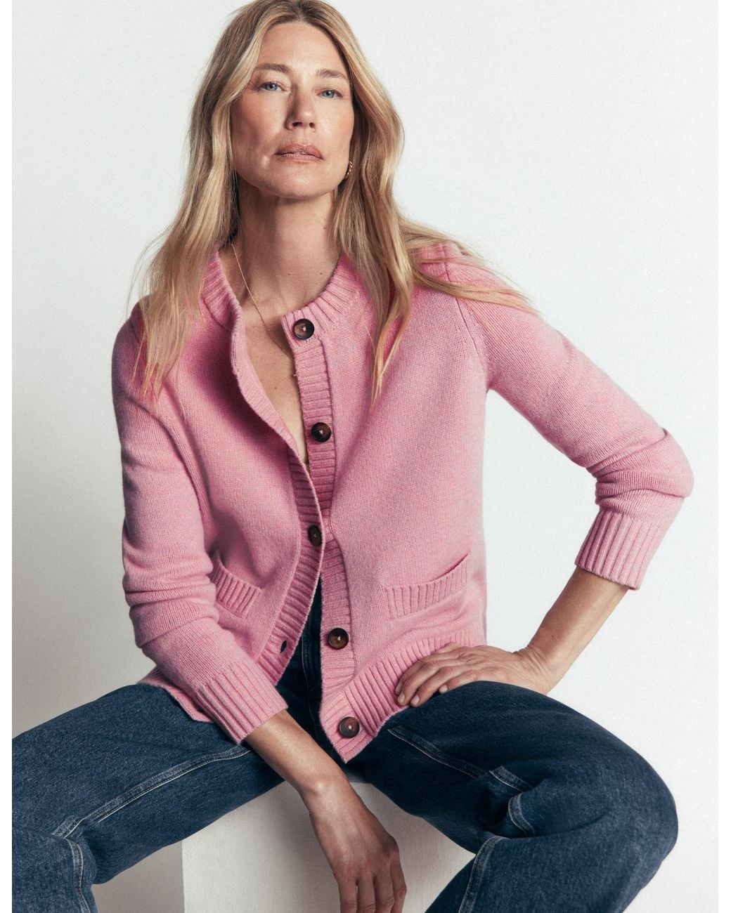 Boden Purple Marta Merino Wool Cardigan