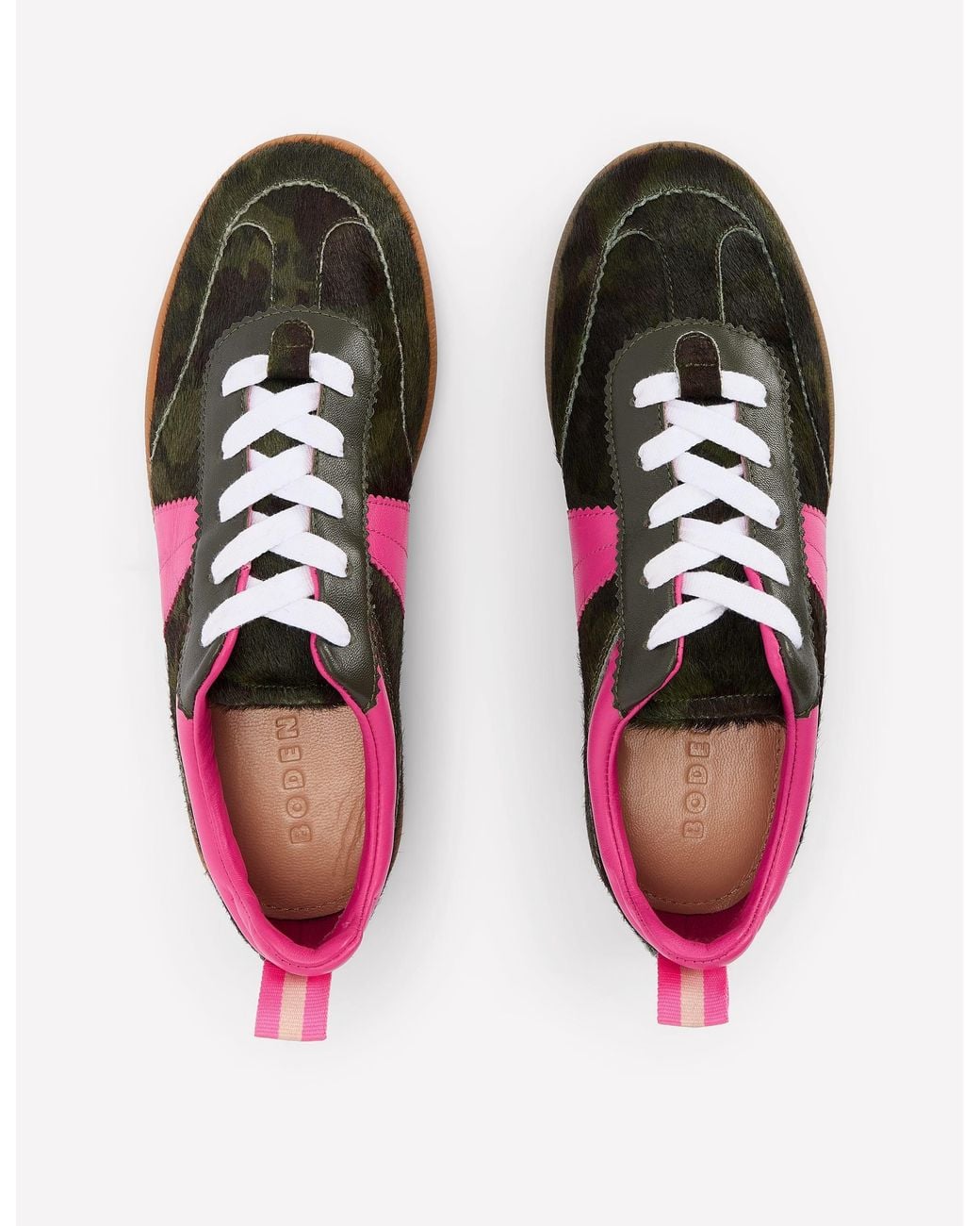 Boden White Erin Retro Tennis Trainers