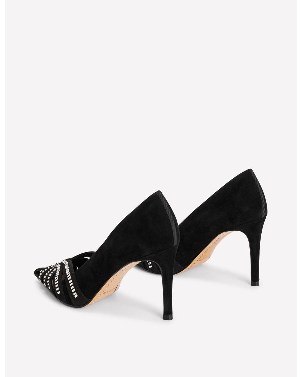 Boden Black Caged Court Shoes