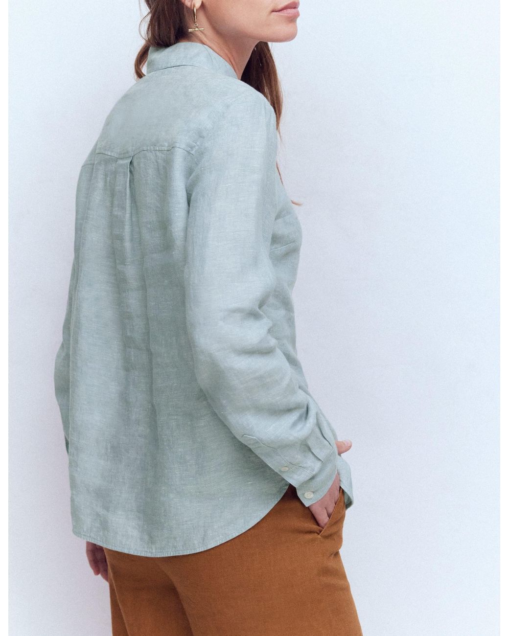 Boden Blue Sienna Linen Shirtnavy