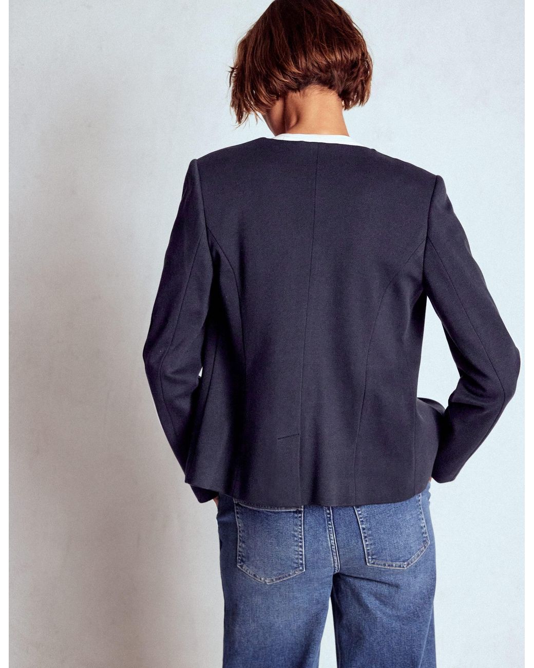 Boden Blue Hampstead Ponte Twill Blazer