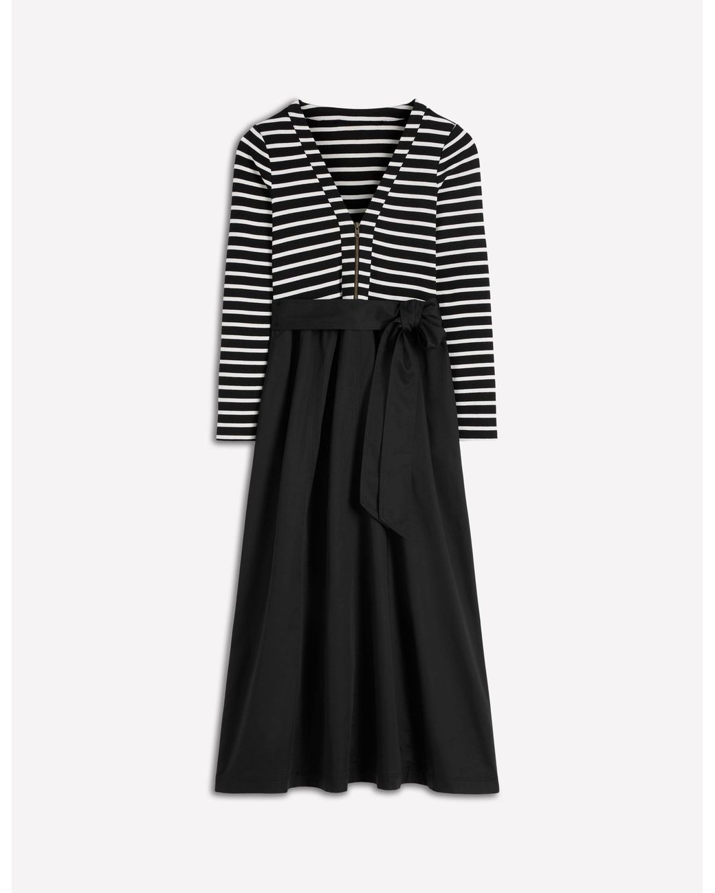 Boden Blue Long Sleeve Mix Media Dress