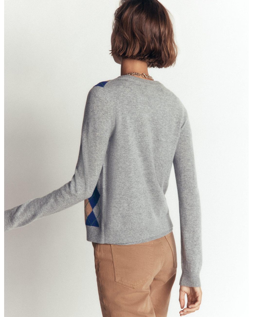 Boden Pink Elsie Cashmere Crew Cardigan