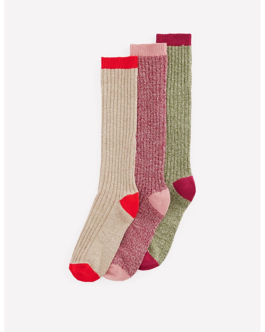 Boden Brown Ribbed Knee Socks 3-Pack