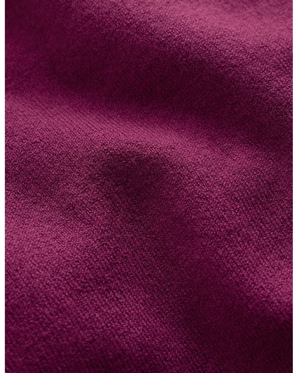 Boden Purple Camilla Cotton Crew Jumper
