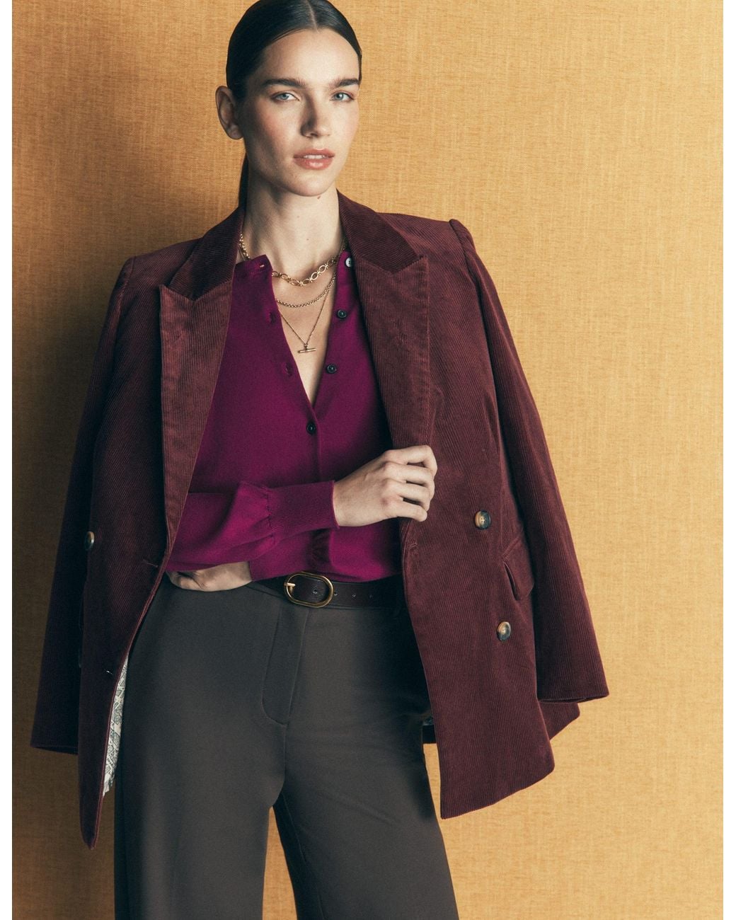 Boden Purple Camilla Cotton Crew Cardigan