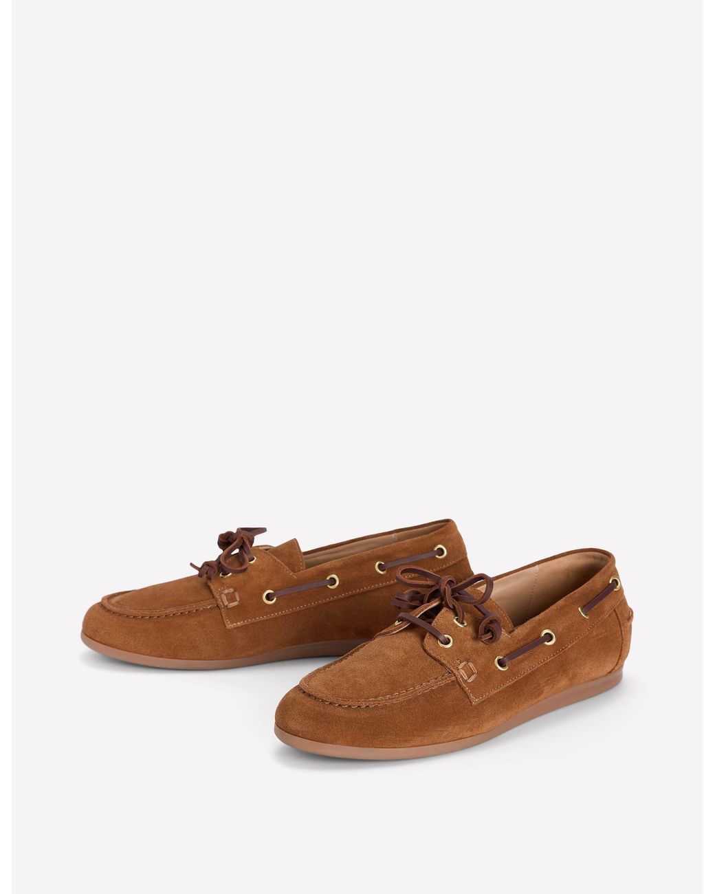 Boden Brown Lace-Up Boat Shoes