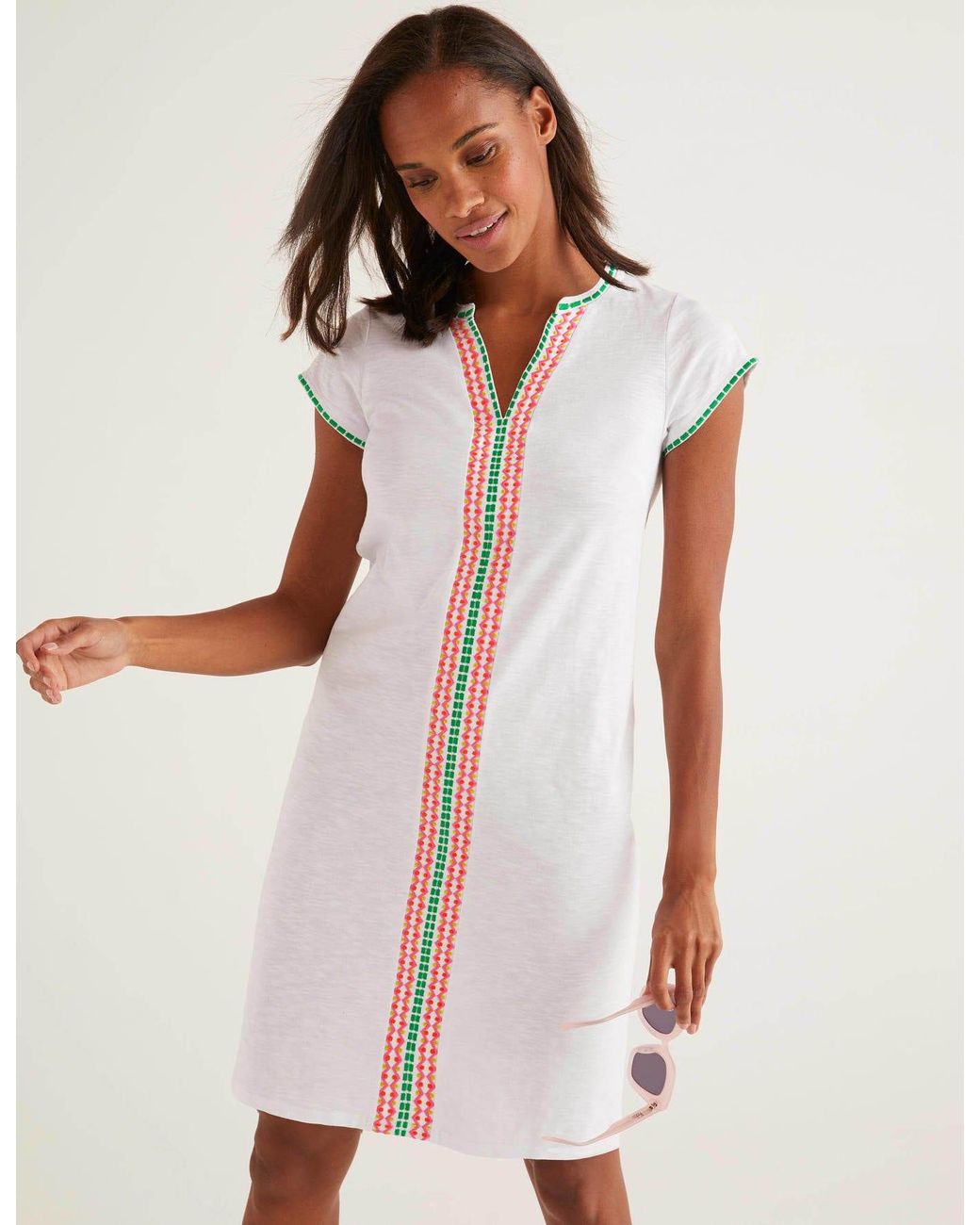 sena embroidered jersey dress